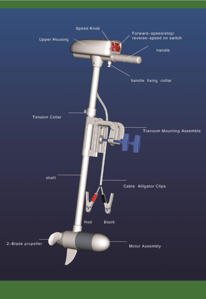 Lightest 24 lb Thrust Trolling Motor for Kayak HK Trolling Motor